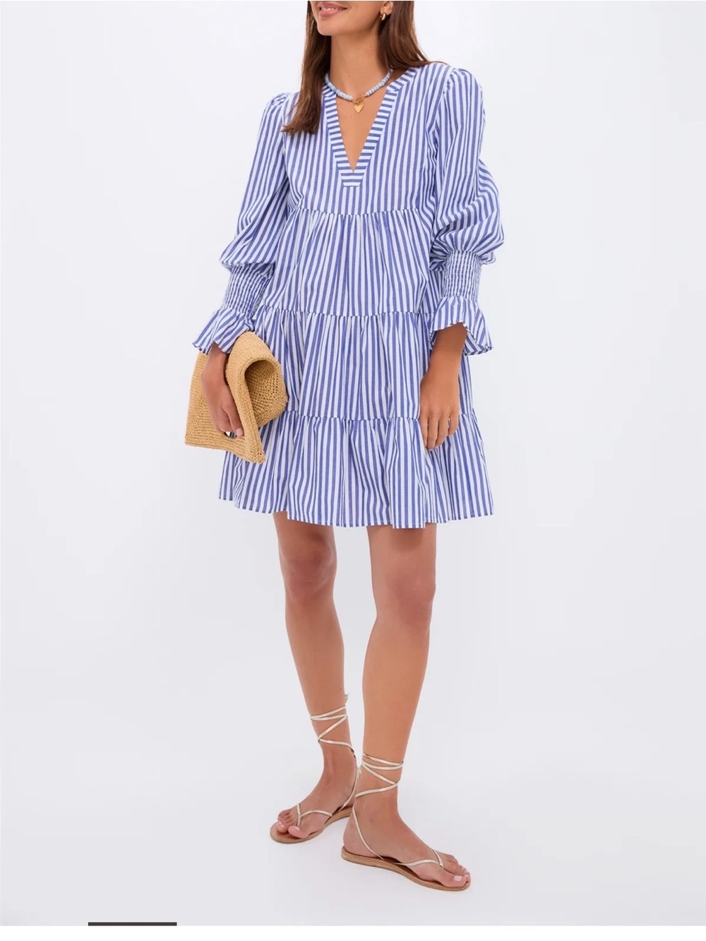 Pomander Place Blue & White Cotton Poplin Kenzo Dress